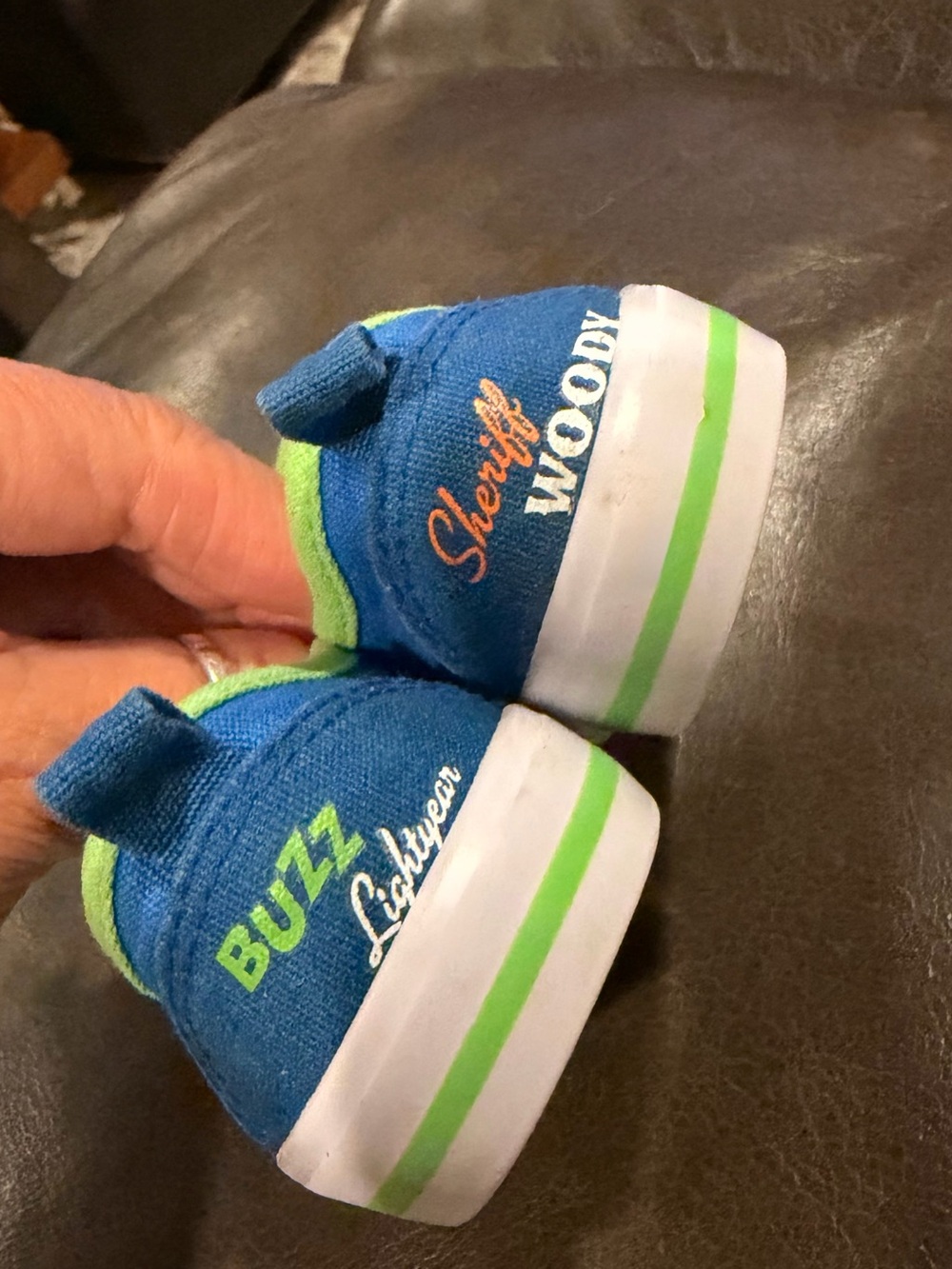 Disney Toy Story Toddlers Slip-On Shoes in Blue and Green - Picture 4 of 7